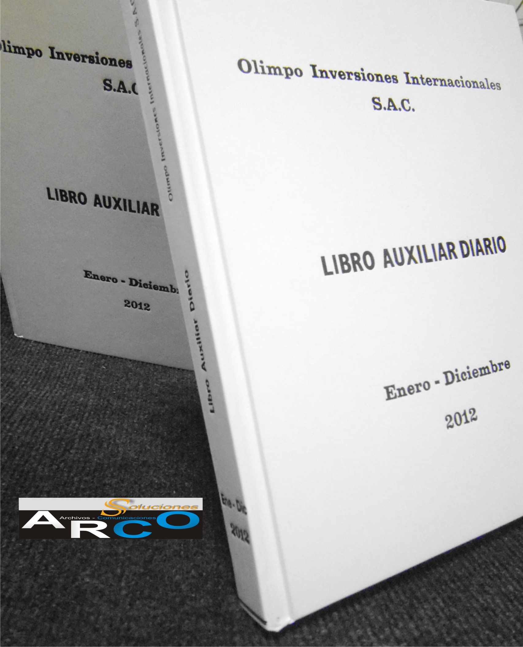 Empastados de Libros Contables color Blanco con Grabación - Arco Soluciones